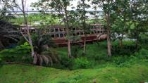 <p> Not much to see in Iquitos. This is already the second remains of the paddle steamer  that (I was assured) was the original boat portrayed in the movie 'Fitzcarraldo'. Hmm... You can see it here on the bank of Amazon proper, some 700 km   North from the Ithmus of Ftzcarrald, where the real boat 'Contamana'  was transported over an  11 km land bridge between Rio Urubamba and Rio Madre de Dios, sometime at the very end of  the 19th century. The first 'Fitzcarraldo' boat that I was shown was indeed  on Rio Madre de Dios. The tour guide who presented it to me  claimed to be the grandson of Fitzcarrald's captain or something.  Not sure it was the deareal deal though. </p>